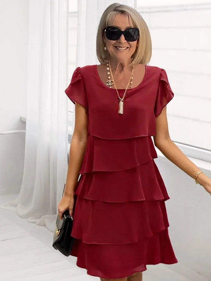 Marie™ | Elegant Split-Sleeve Midi Dress