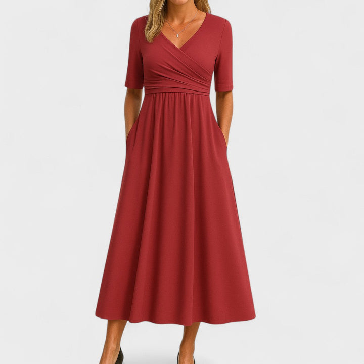 Diane™ | Elegant Midi Dress with Pockets