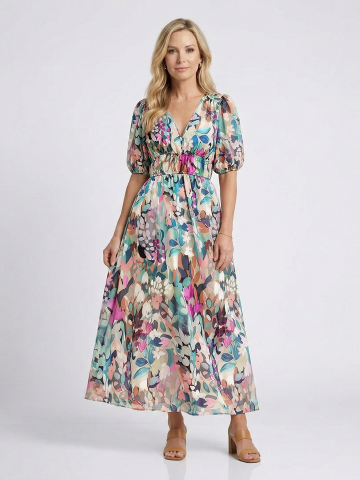 Clarissa | Elegant Summer V-neck Dress