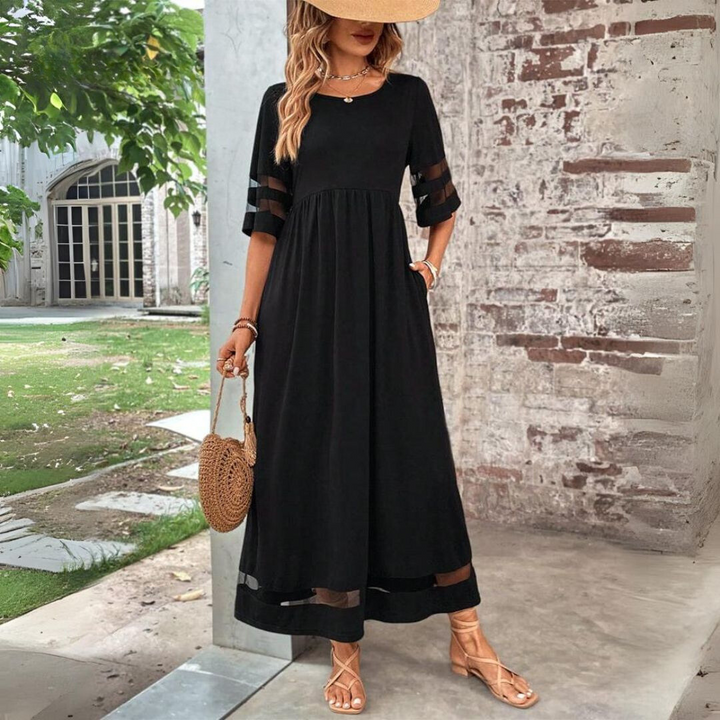 Nadia | Midi Dress with Tummy Coverage