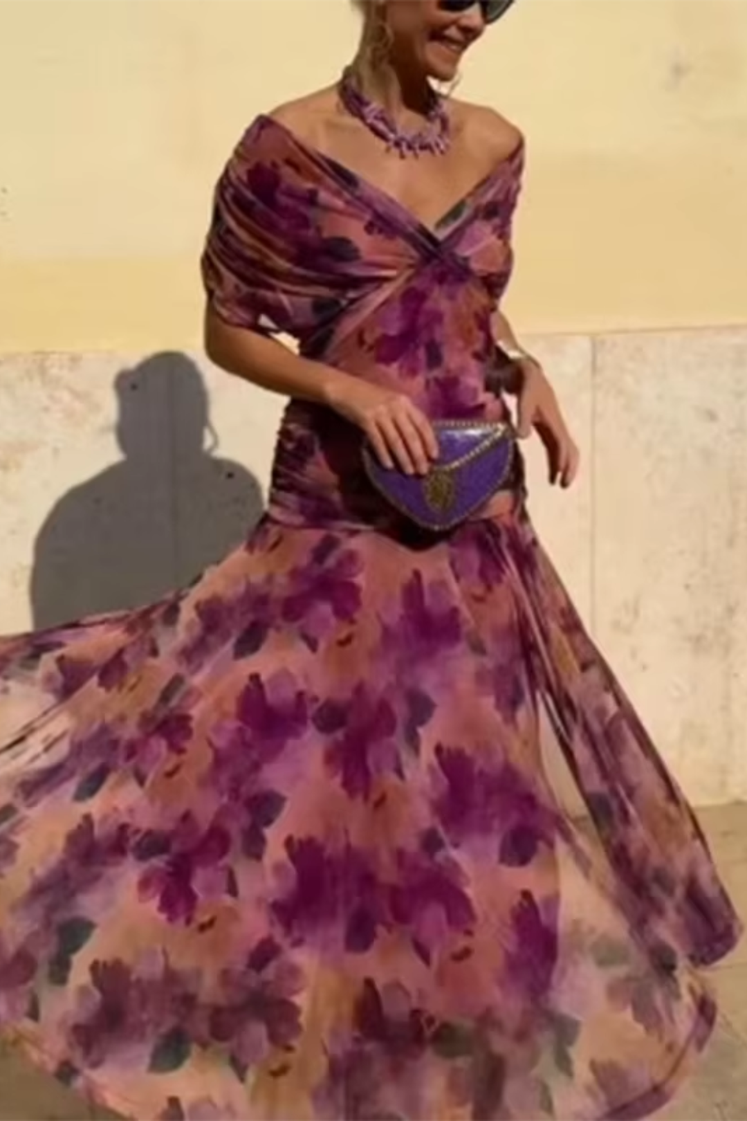 Elegant Pleated Maxi Dress