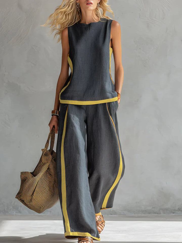 Anaïs™ | Elegant Cotton-Linen Two-Piece Set