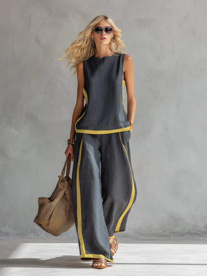 Anaïs™ | Elegant Cotton-Linen Two-Piece Set