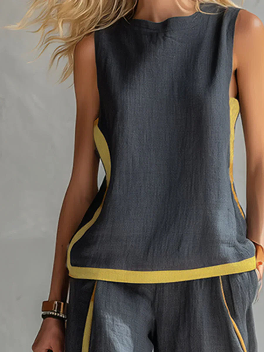 Anaïs™ | Elegant Cotton-Linen Two-Piece Set