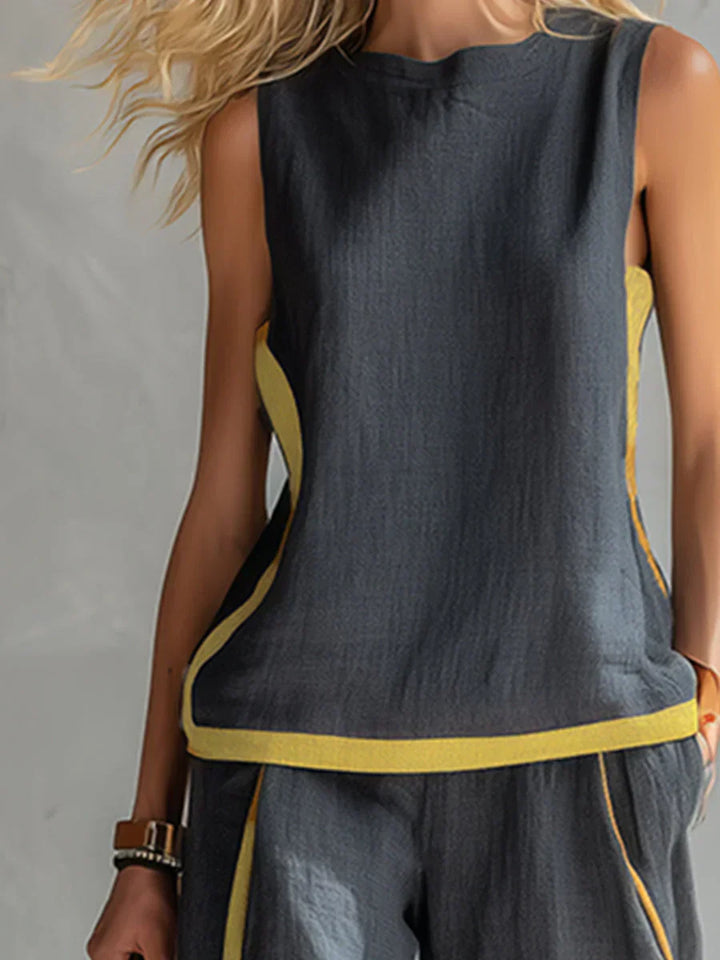 Anaïs™ | Elegant Cotton-Linen Two-Piece Set
