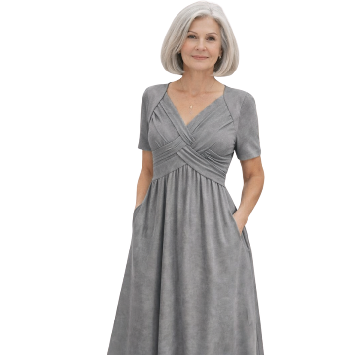 Cecile | Midi Dress with Tummy Coverage