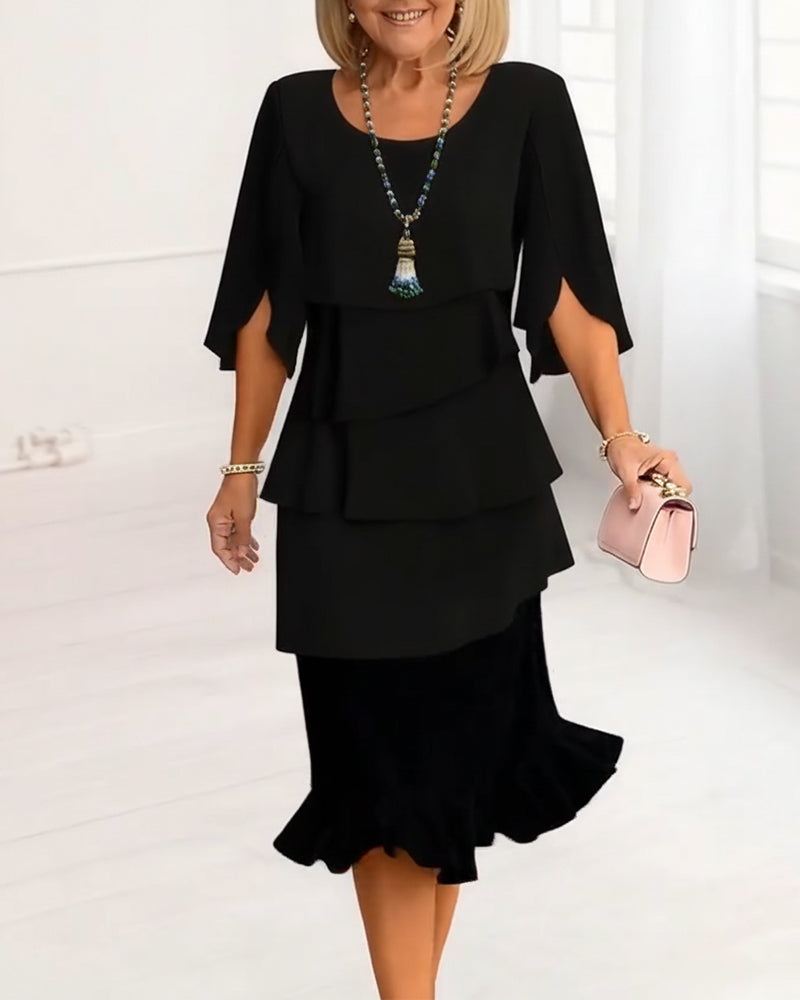 Lily Tiered Ruffled Midi Dress