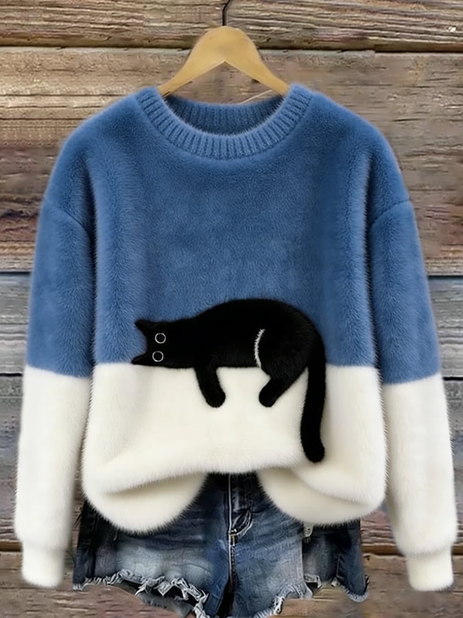 Luna™ | Cat Print Sweatshirt