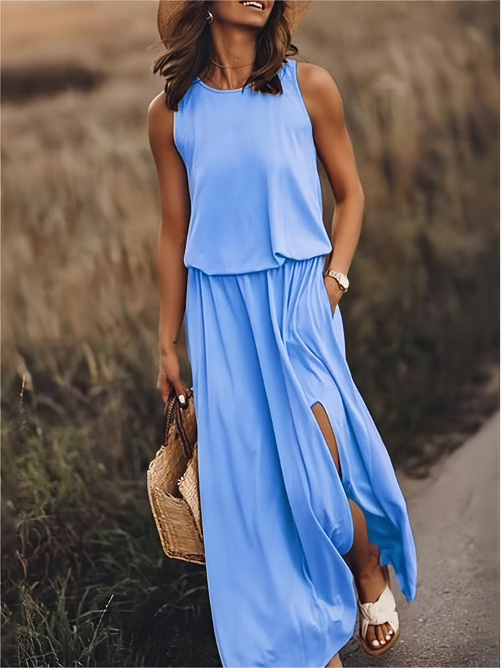 Sleeveless Airy Maxi Dress