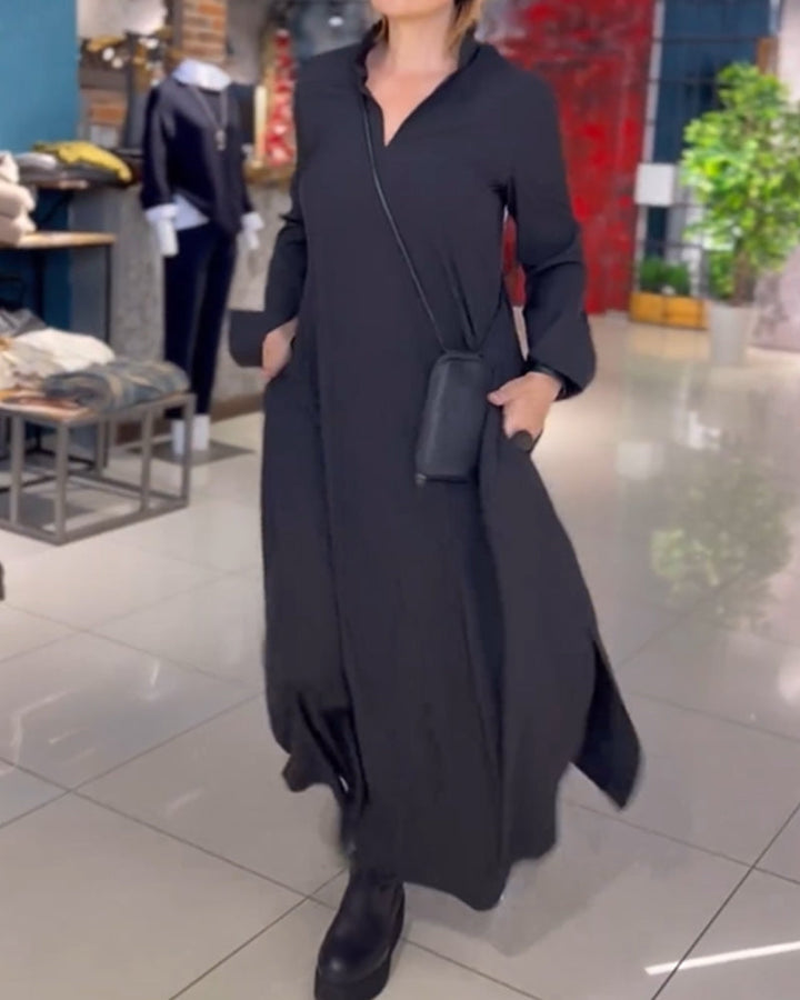 Retro-Inspired Loose Fit Maxi Dress
