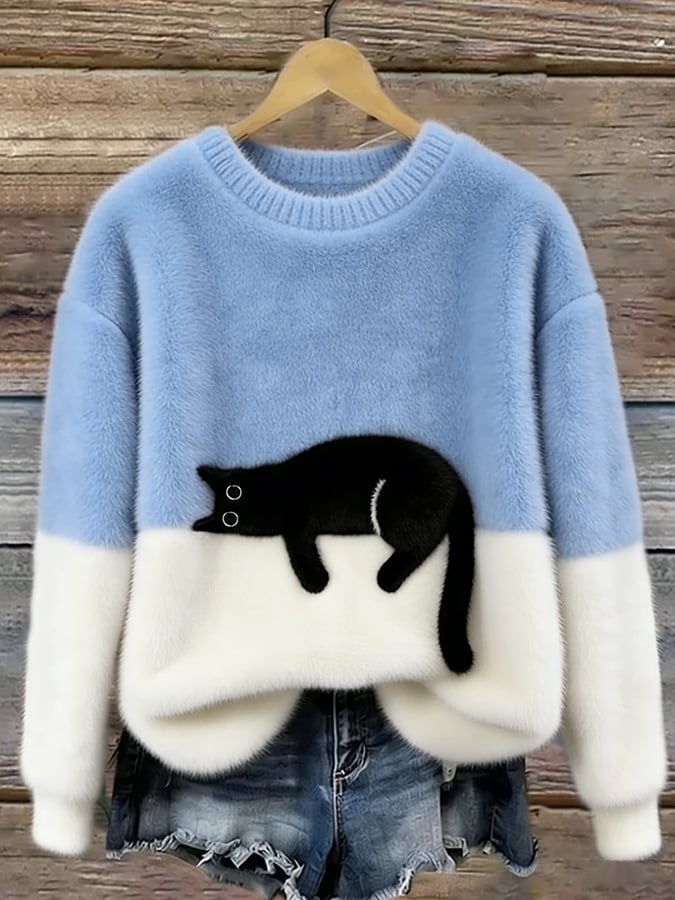 Luna™ | Cat Print Sweatshirt