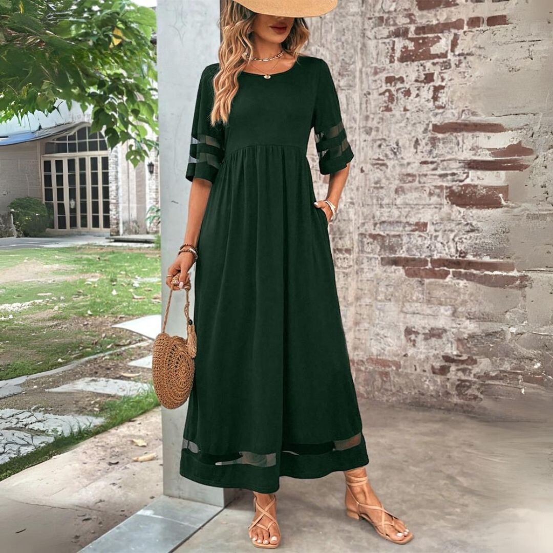 Nadia | Midi Dress with Tummy Coverage