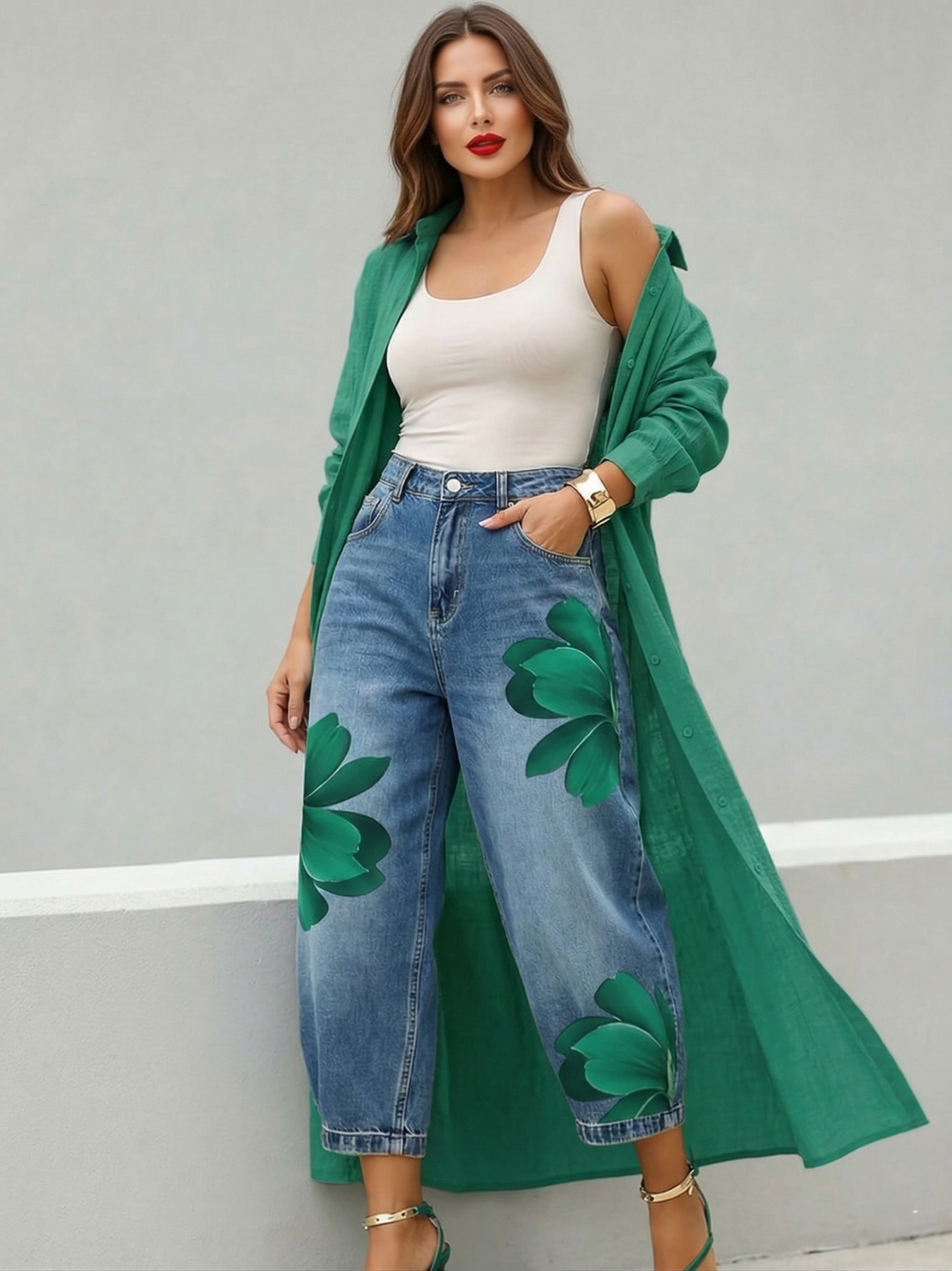 Sophia™ | Elegant Floral Wide-Leg Pants