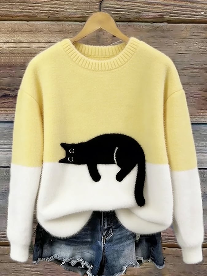 Luna™ | Cat Print Sweatshirt