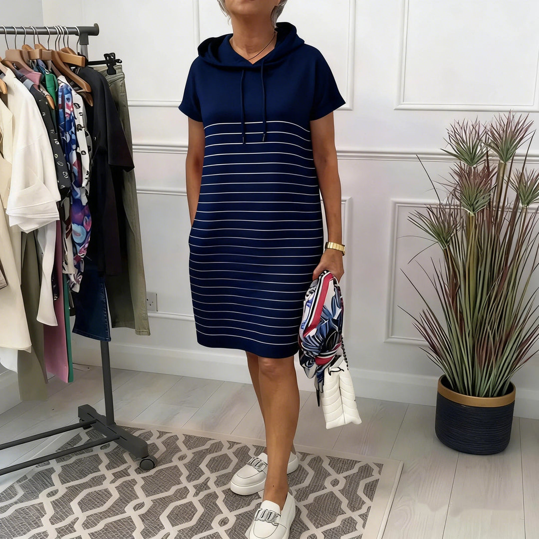 Gavellea™ | Striped Hooded Casual Dress