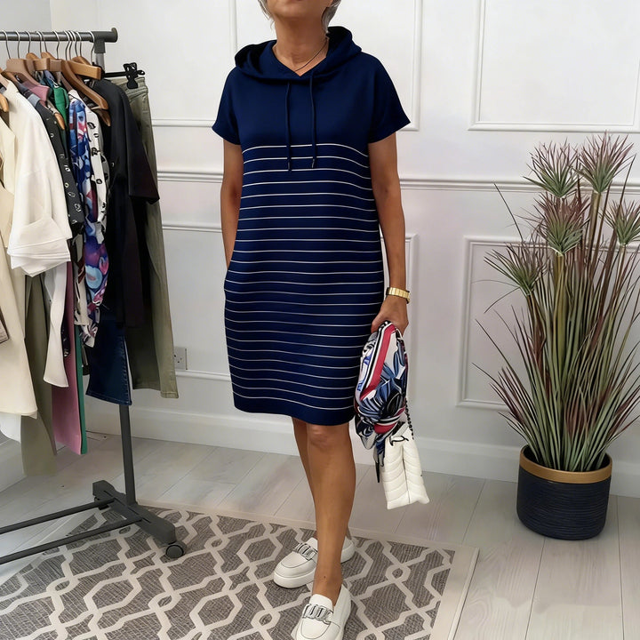 Gavellea™ | Striped Hooded Casual Dress