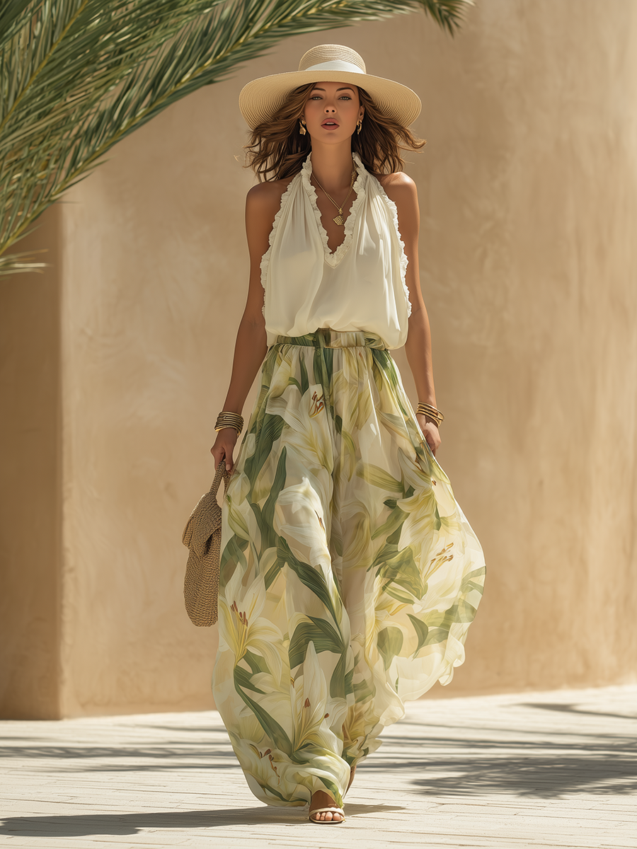 Lysandra | Elegant Floral Two-Piece Set