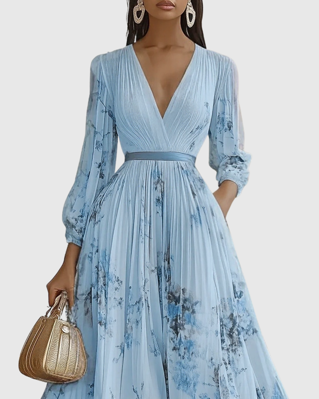 Siena™ | Elegant Pleated Maxi Dress