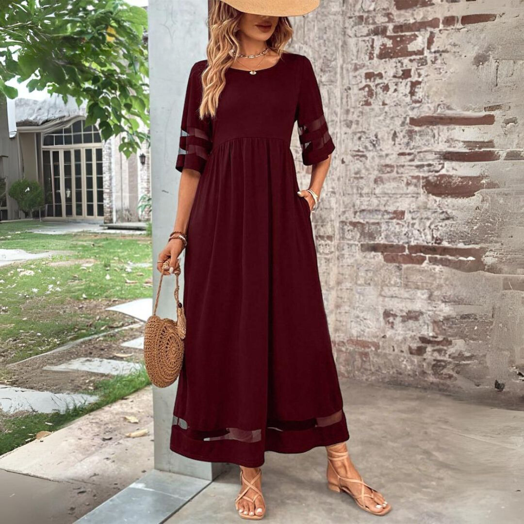 Nadia | Midi Dress with Tummy Coverage