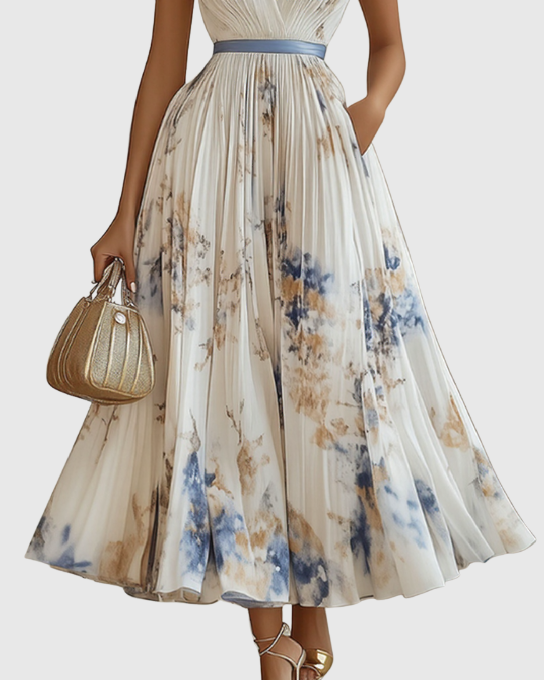 Siena™ | Elegant Pleated Maxi Dress