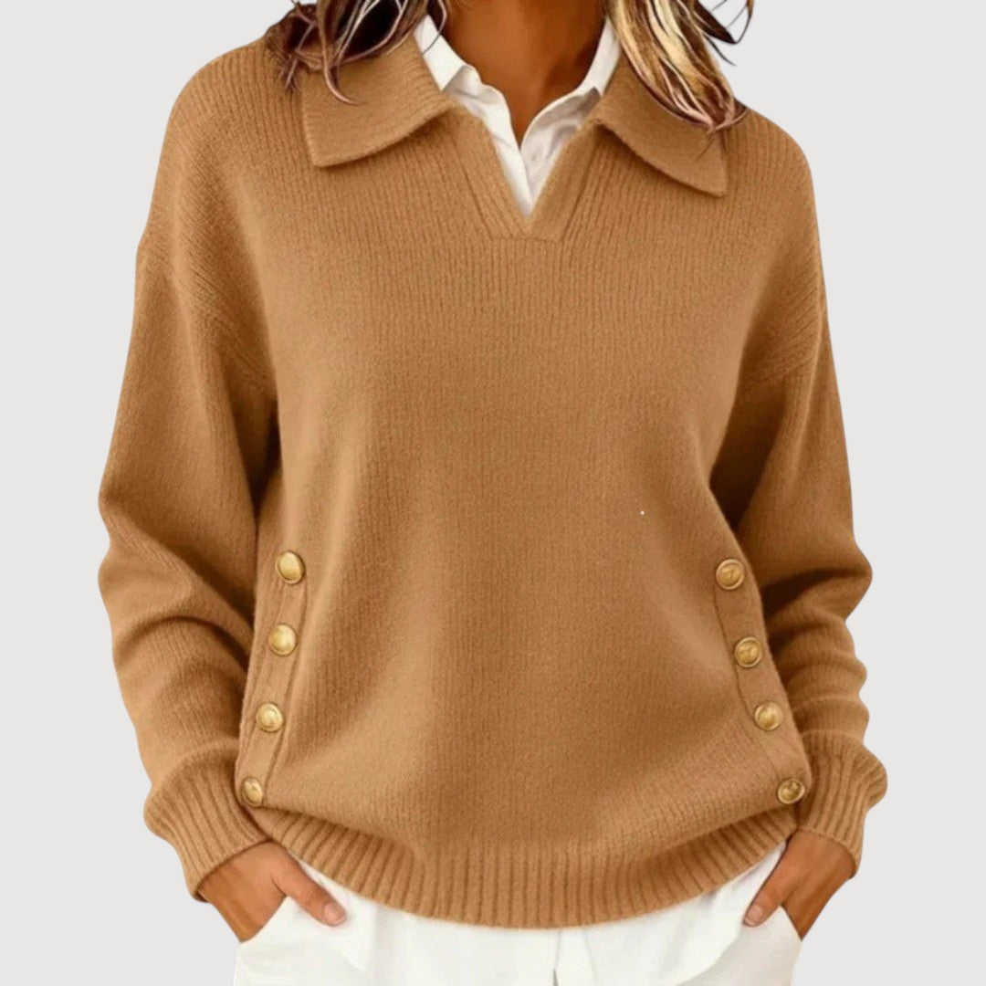AIRA BUTTON DETAIL SWEATER
