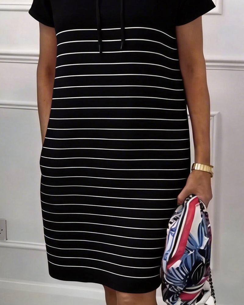 Gavellea™ | Striped Hooded Casual Dress