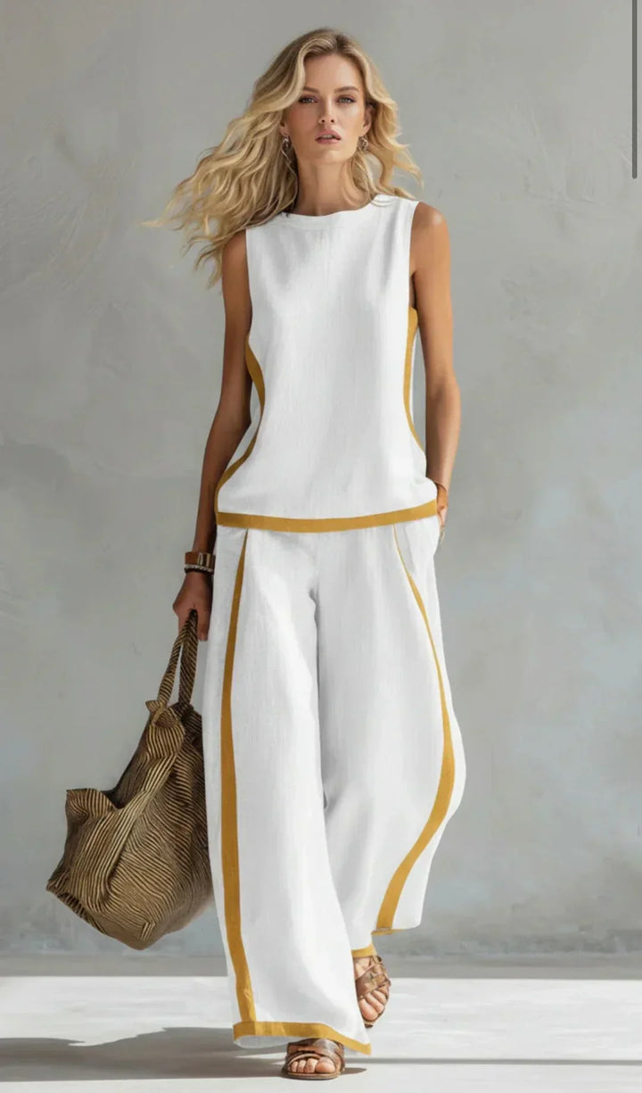 Anaïs™ | Elegant Cotton-Linen Two-Piece Set