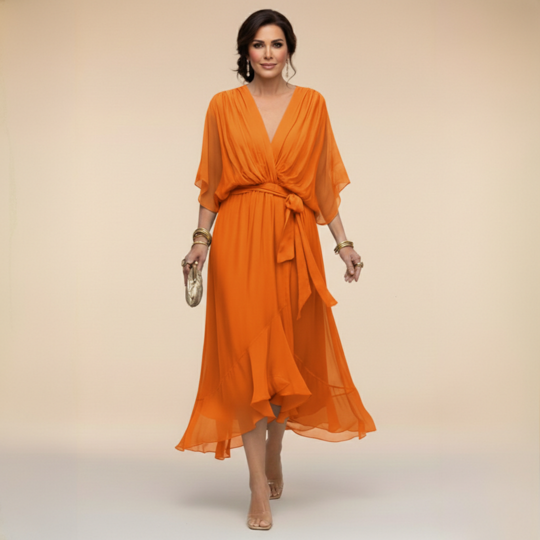 Marta™ | Sandra Chiffon V-Neck Dress
