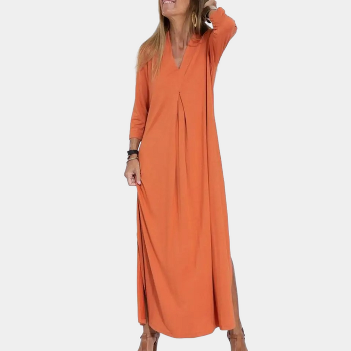 V-Neck Maxi Dress | Flowing A-Line Summer Design