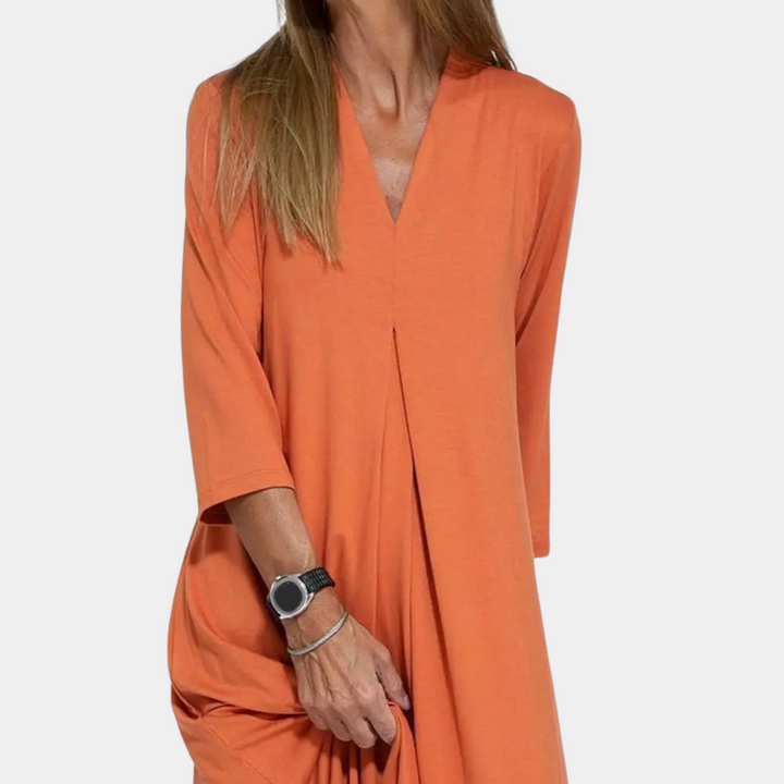 V-Neck Maxi Dress | Flowing A-Line Summer Design