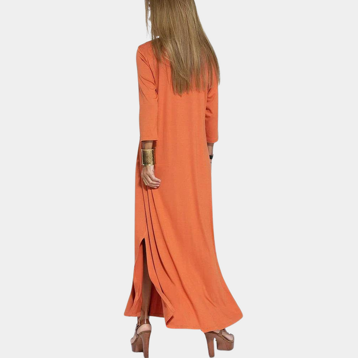 V-Neck Maxi Dress | Flowing A-Line Summer Design