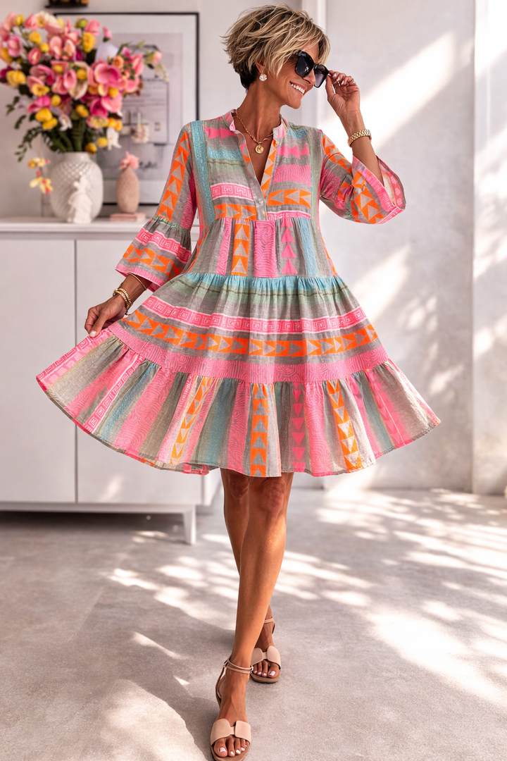 Nova | Elegant Printed Midi Dress
