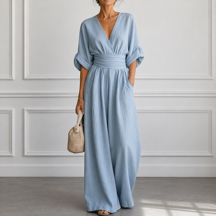 Cheska™ | Flowy Waist-Defined Jumpsuit