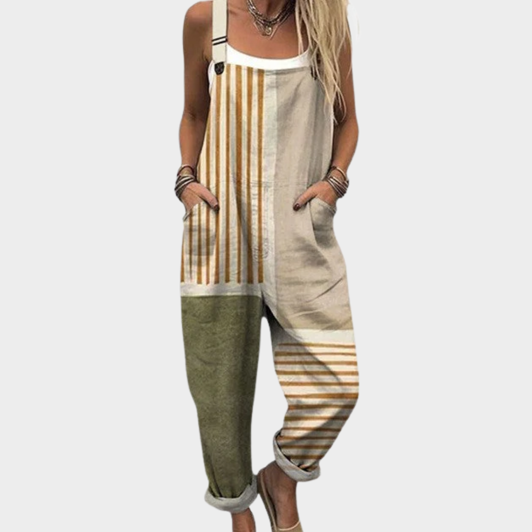 Comfortable printed dungarees