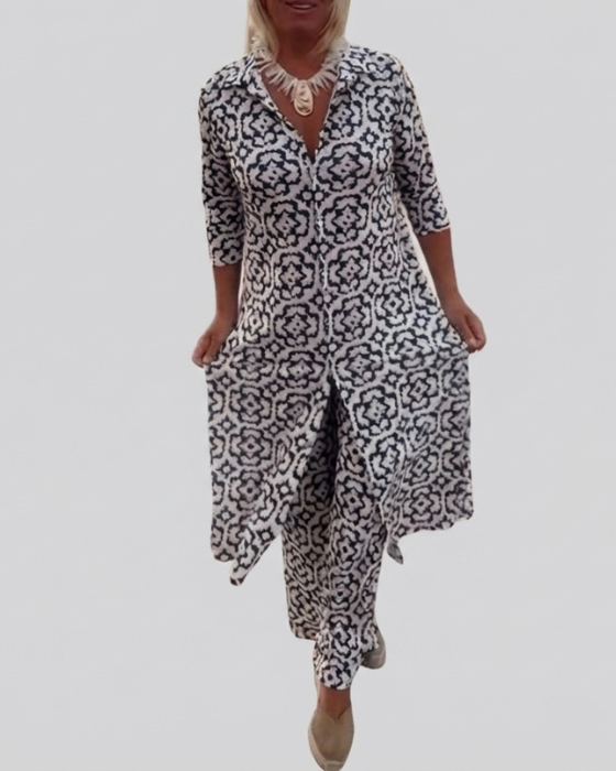 Maëlle™ | Button-Front Two-Piece Set