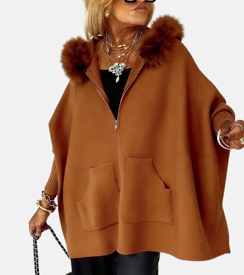 ARABELLE™ | Casual Hooded Coat with Fur Collar