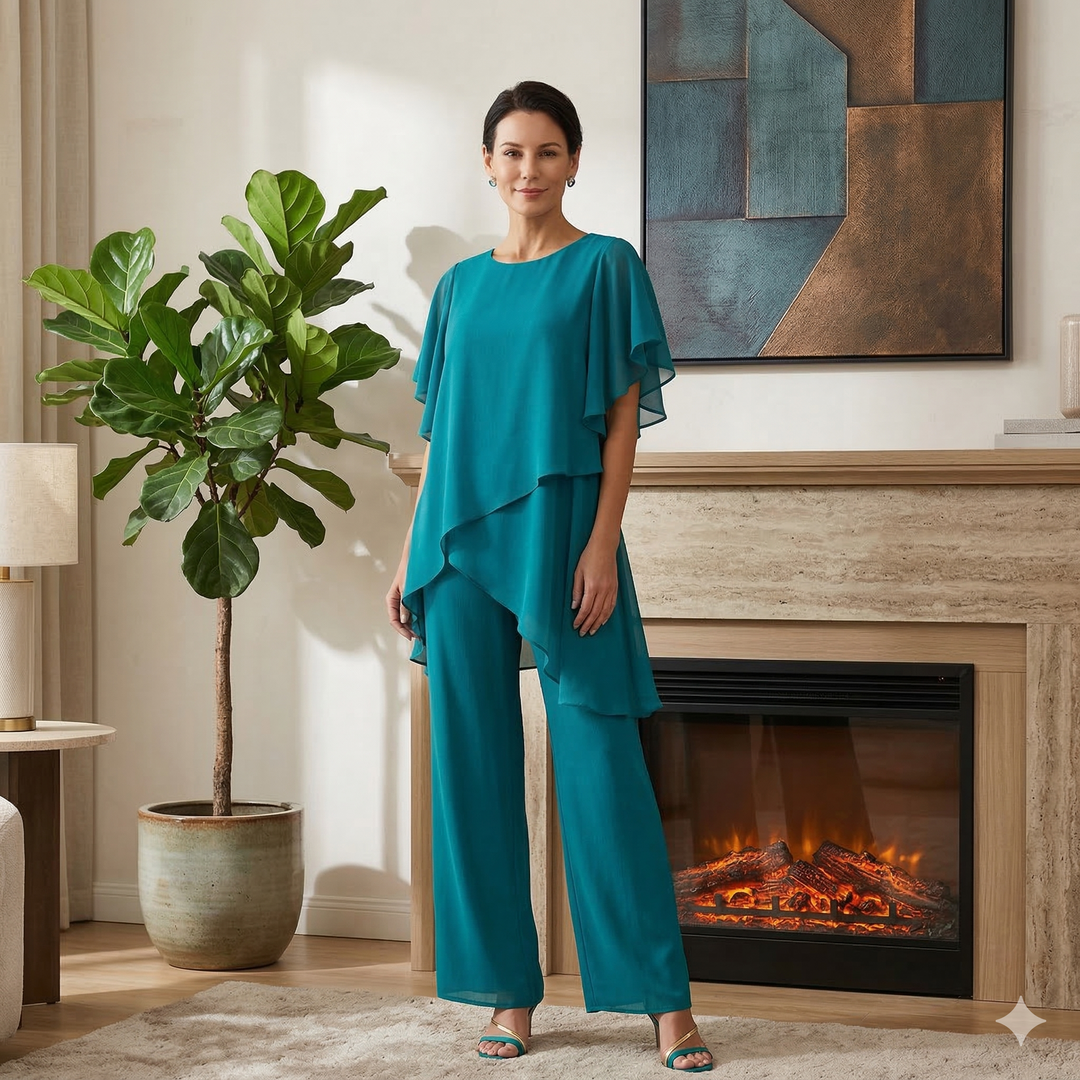 Aurelia™ | Asymmetrical Layered Two-Piece Set