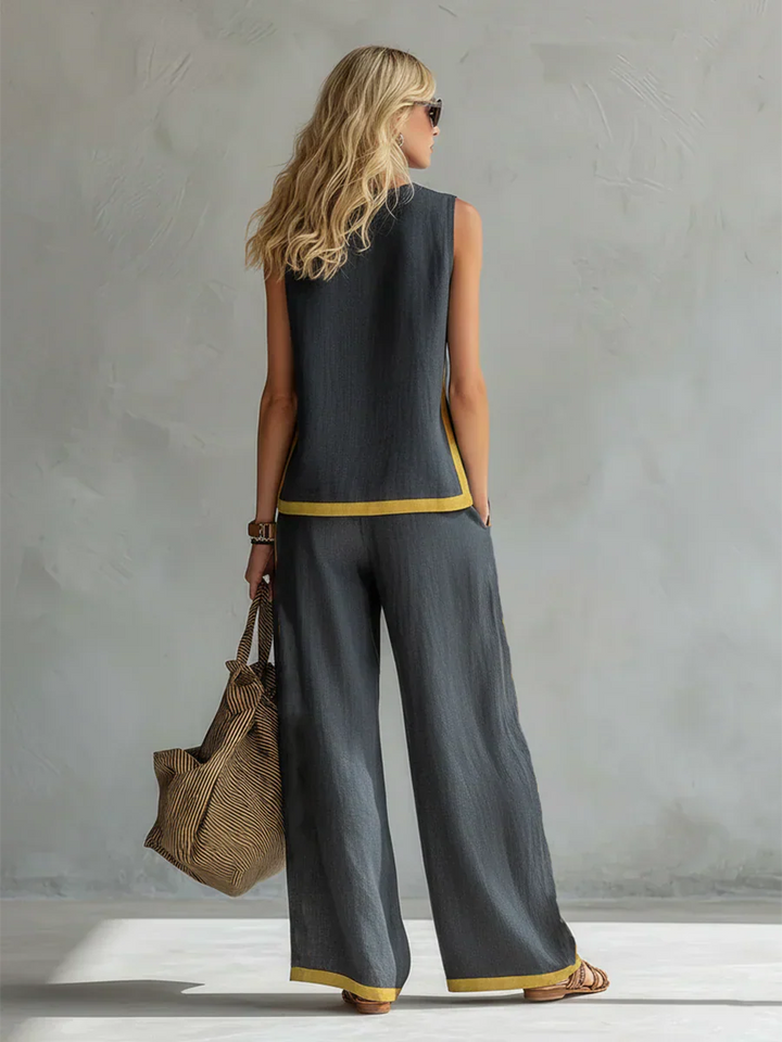 Anaïs™ | Elegant Cotton-Linen Two-Piece Set