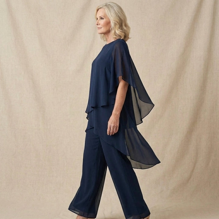 Kimmy™ | Draped Top & Palazzo Pants Set