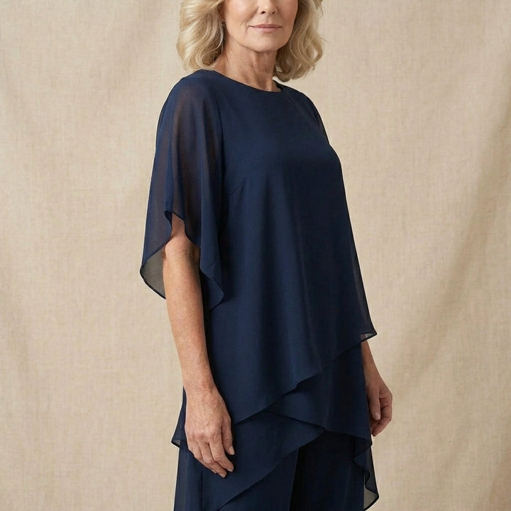 Kimmy™ | Draped Top & Palazzo Pants Set