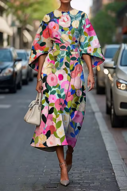 Moxlan™ | Flared Floral Dress