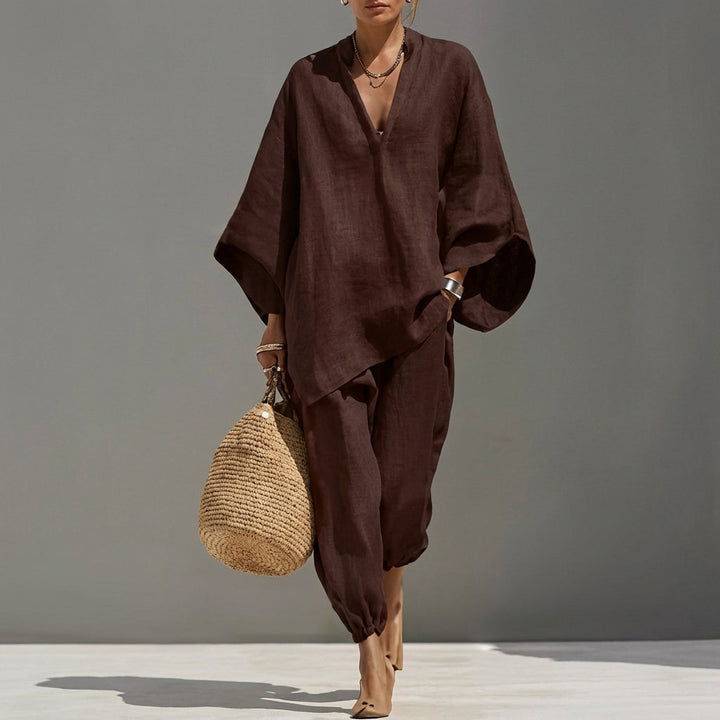 Océane™ | Relaxed V-Neck Two-Piece Set