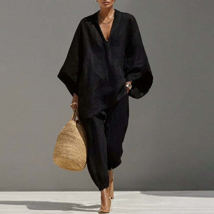 Océane™ | Relaxed V-Neck Two-Piece Set