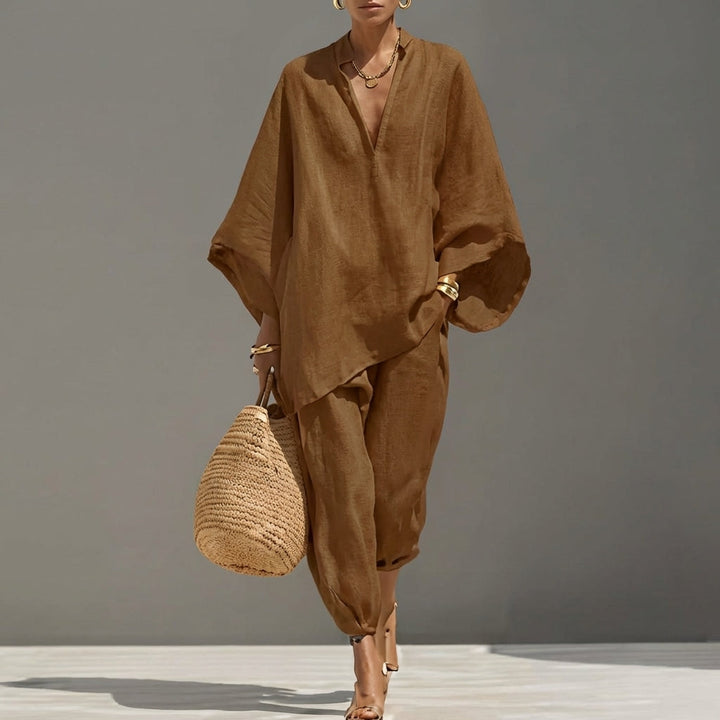 Océane™ | Relaxed V-Neck Two-Piece Set