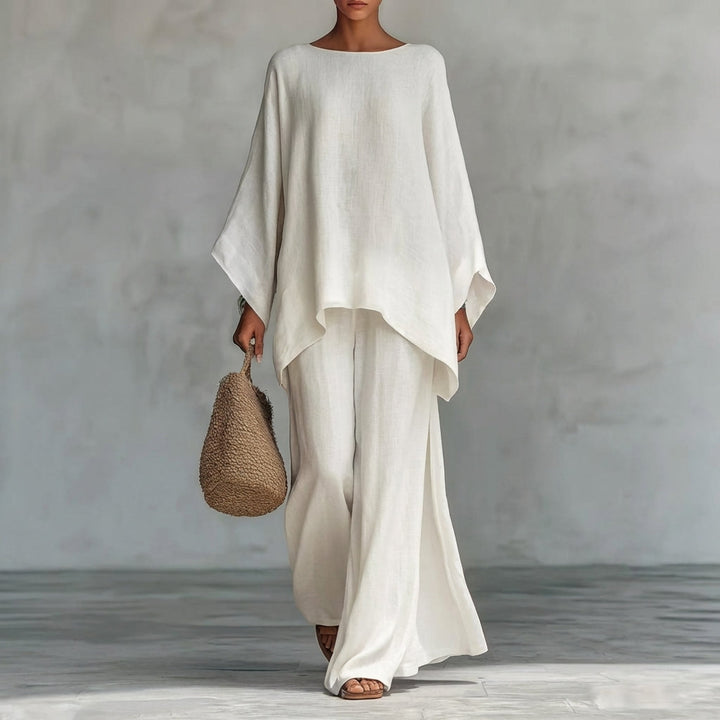 Solène™ | Long Sleeve Wide-Leg Two-Piece Set