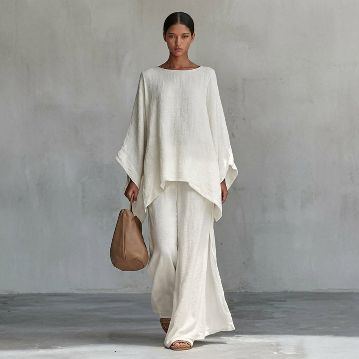 Solène™ | Long Sleeve Wide-Leg Two-Piece Set