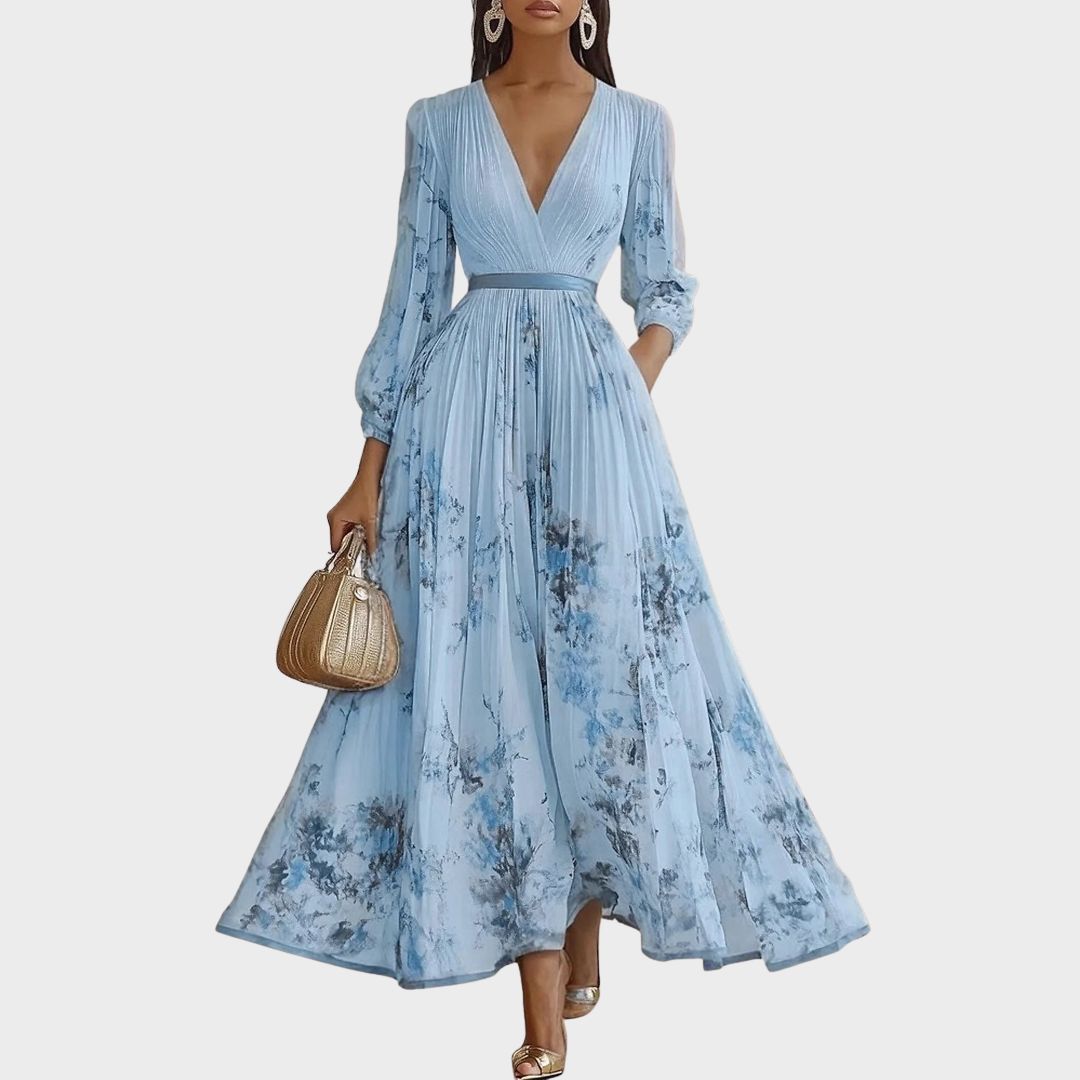 Siena™ | Elegant Pleated Maxi Dress