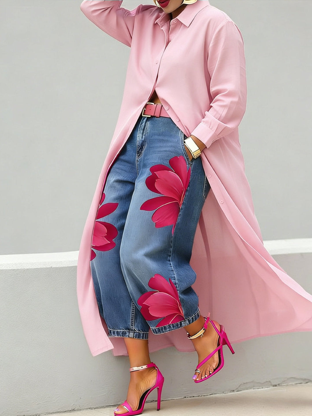 Sophia™ | Elegant Floral Wide-Leg Pants