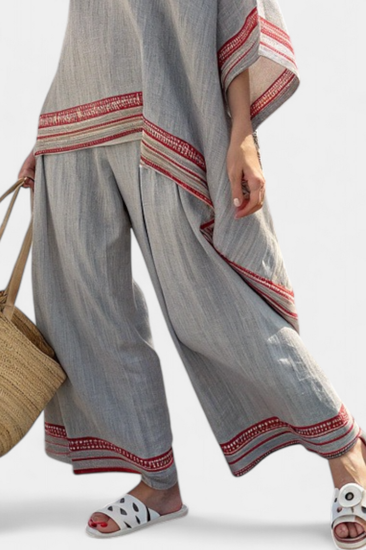 Daelric | Ethnic Blouse and Wide Pants Set