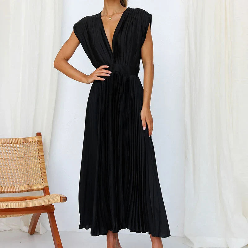 Chloe™ | Elegant Silk Midi Dress